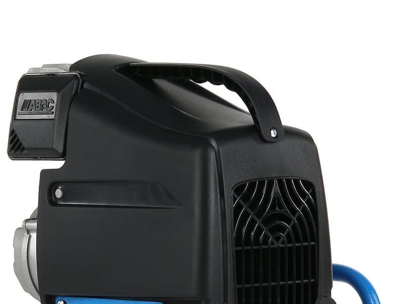 Handle on the pump cover and fan grille — portable compressor L20N-1.5-6CM
