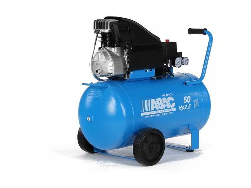 Kompresor olejowy ABAC L25P-1,8-50CM — jednocylindrowiec 1,8 kW na 50 l, 36 kg