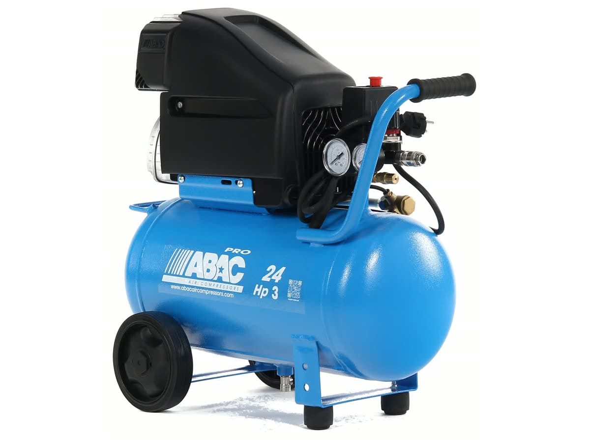 Kompresor olejowy ABAC L30PN-2,2-24CM — zbiornik 24 l z agregatem L30P i panelem