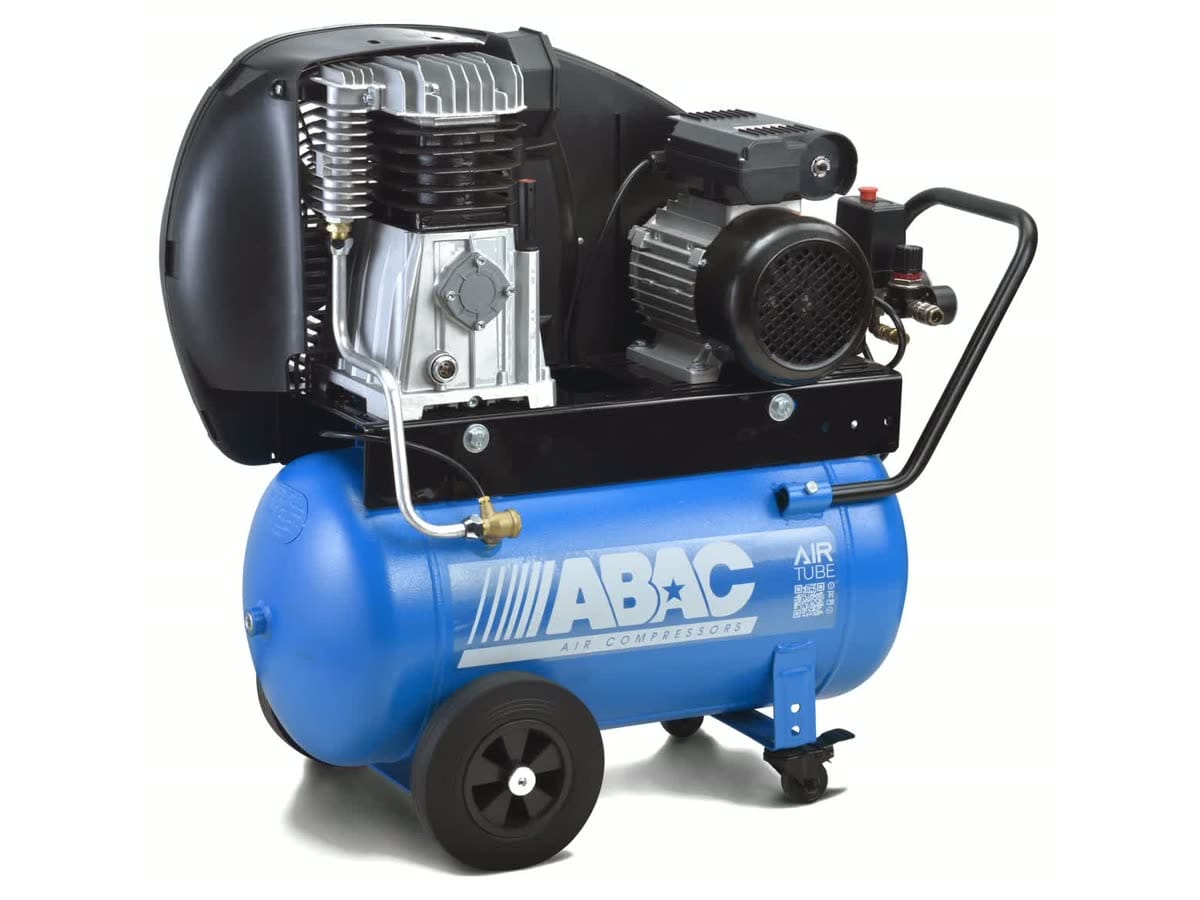 Kompressor ABAC Pro Line Export A39BE-2,2-50CM — Aggregat A39B mit 2,2-kW-Motor an 230 V, 50-l-Behälter auf Rädern