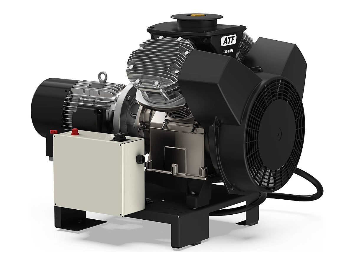 Oil-free industrial compressor ABAC Tech ATF on a carrying frame without a tank