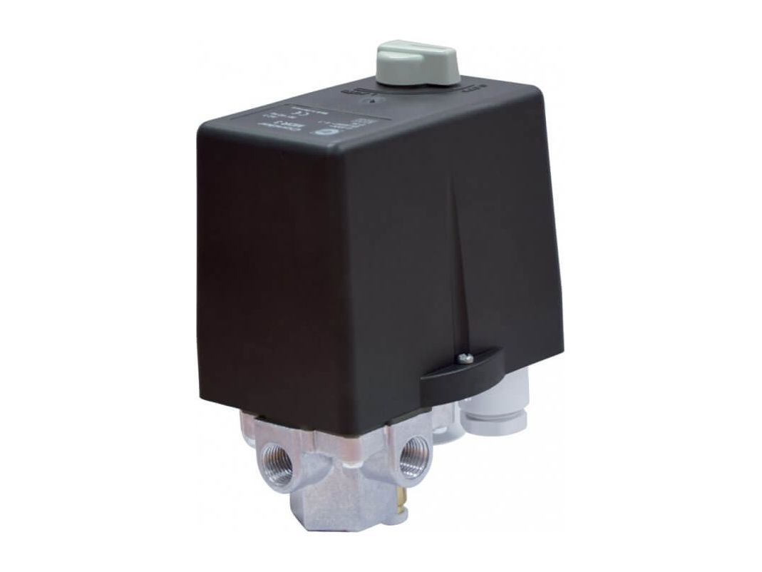Druckschalter Condor MDR 3 mit Anschlussblock für einen Kolbenkompressor