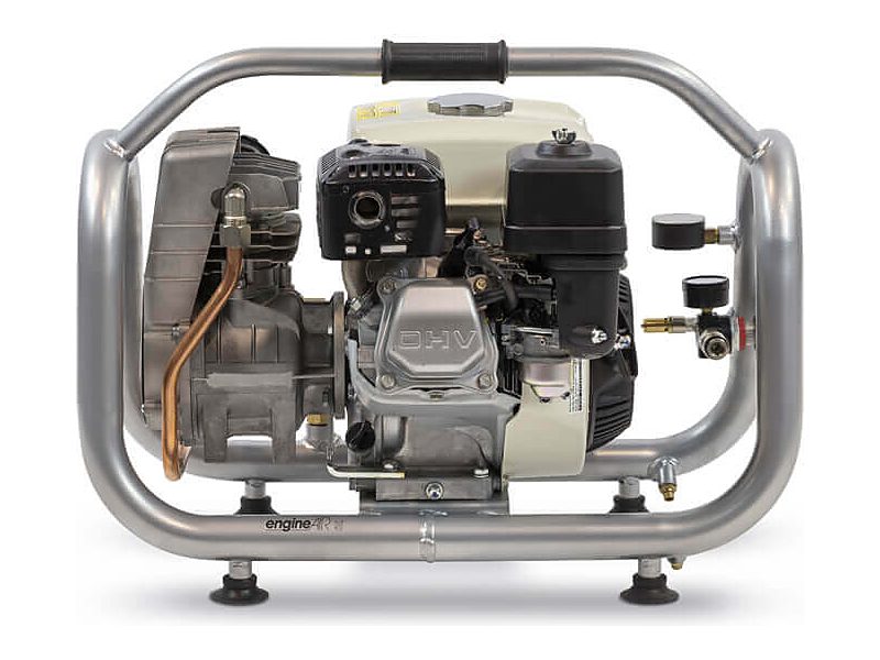 Prenosný benzínový kompresor Engine Air v ochrannom rúrkovom ráme