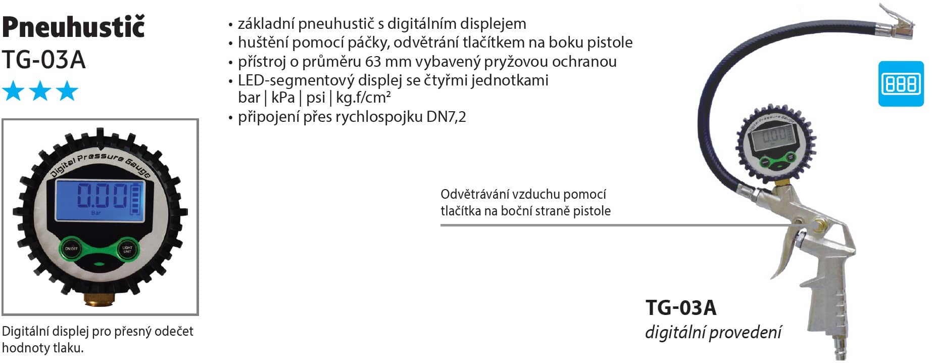 Schéma digitálního pneuhustiče
