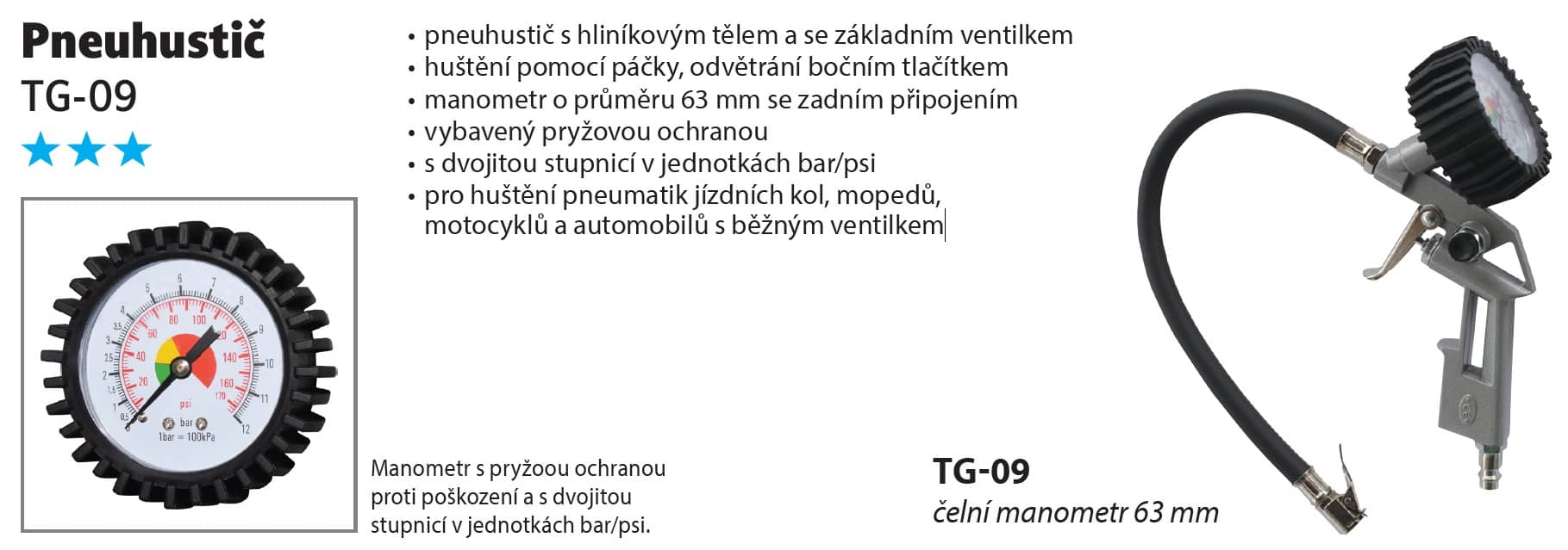 Klasické pneuhustiče pro dohušťování pneumatik