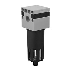 Metal B2FM compressed air microfilter with bowl