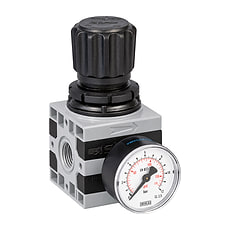 Metal B2R pressure regulator with knob and pressure gauge