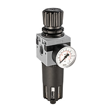 Metal B2S filter regulator with pressure gauge and bowl