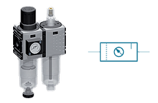 FUTURA size 0 two-piece unit and the air treatment unit schematic symbol