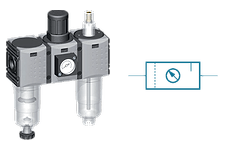 FUTURA size 0 three-piece unit and the air treatment unit schematic symbol