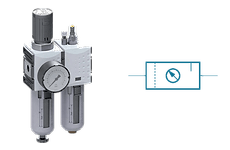 FUTURA two-piece unit and the air treatment unit schematic symbol