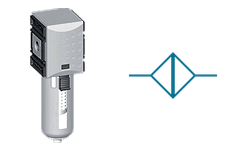 FUTURA activated carbon filter and its schematic symbol