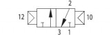 ventil 3/2 vzduch / vzduch