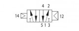 ventil iso 5/2 cívka / cívka diferenční