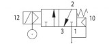 ventil 3/2 NC, pomocný přívod tlaku