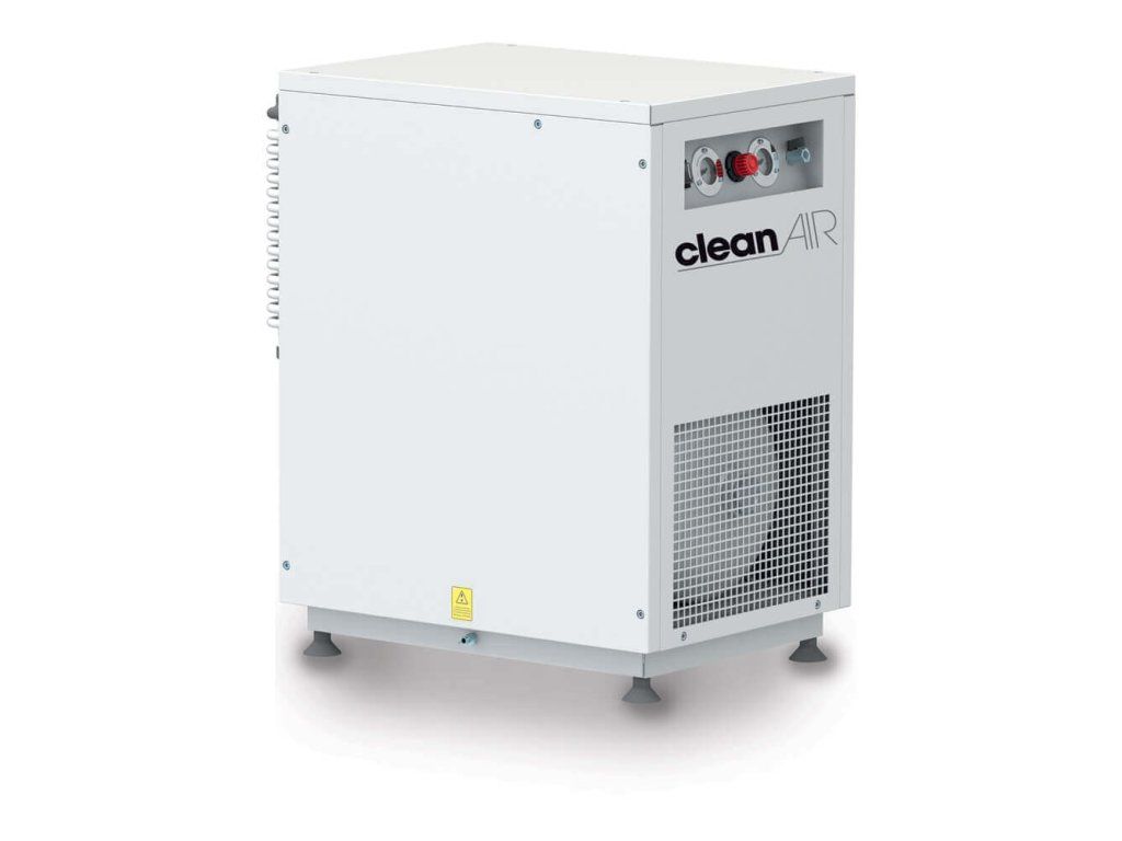 Oil-free Clean Air CLR-1,5-30MDS dental compressor on a pressure receiver