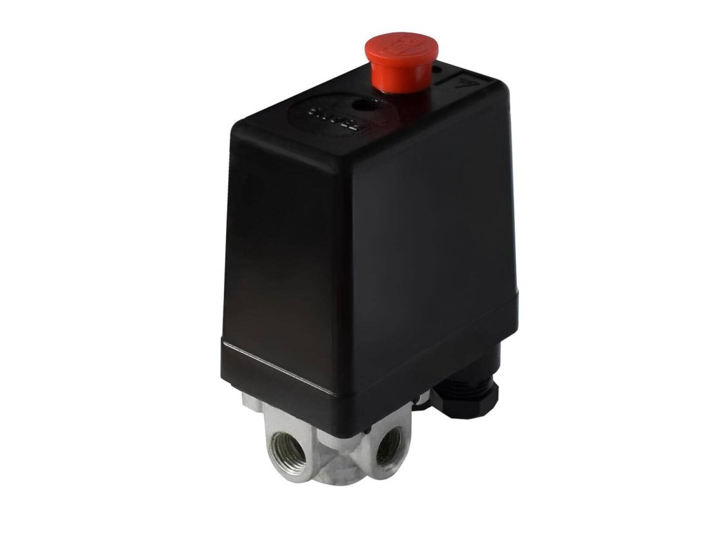 Druckschalter Black Wind BW-0002 für Kolbenkompressoren 230 V — Ansicht des Schalters