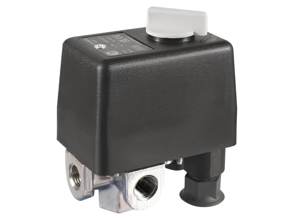 Druckschalter Condor MDR1/11 für Kolbenkompressoren 230 V — pohled na spínač